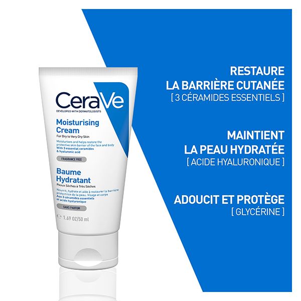 CeraVe Baume Hydratant Nourrissant Peau Sèche à Très Sèche | 50ml