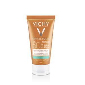 Vichy Capital Soleil Émulsion Anti-Brillance Toucher Sec SPF50 Peau Sensible Mixte à Grasse | 50ml