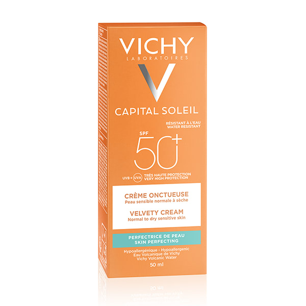 Vichy Capital Soleil Onctueuse Peaux sensibles normales à sèches 50ml+ Apres soleil 100ml Offert (Copie)