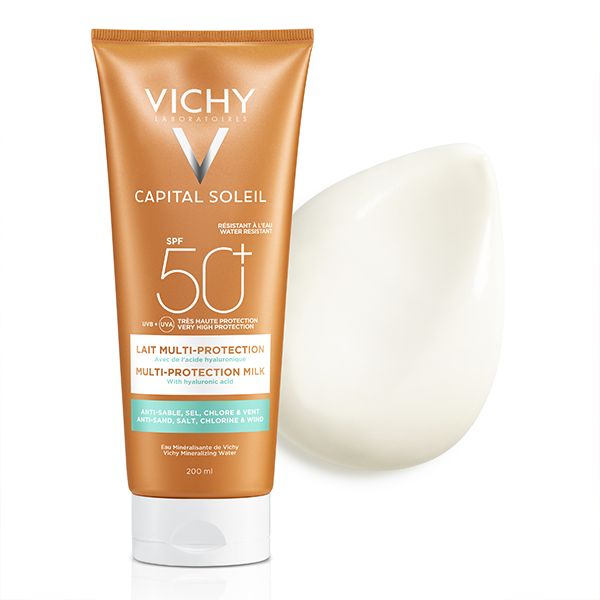 Vichy Capital Soleil Lait Multi-Protection SPF50+ Tous Types de Peaux | 200ml