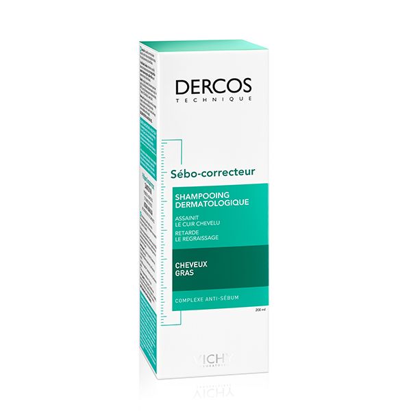 Vichy Dercos Shampoing Traitant Sébo-Correcteur Cheveux Gras | 200ml