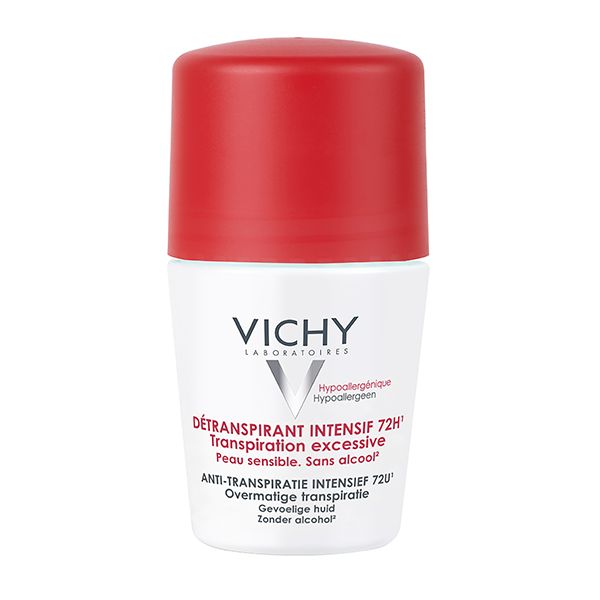 Vichy DÉODORANT Dermo-Tolérance Détranspirant Intensif 72H Bille Tous Types de Peaux | 50ml