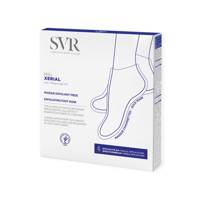 SVR XERIAL Peel Masque exfoliant pieds.